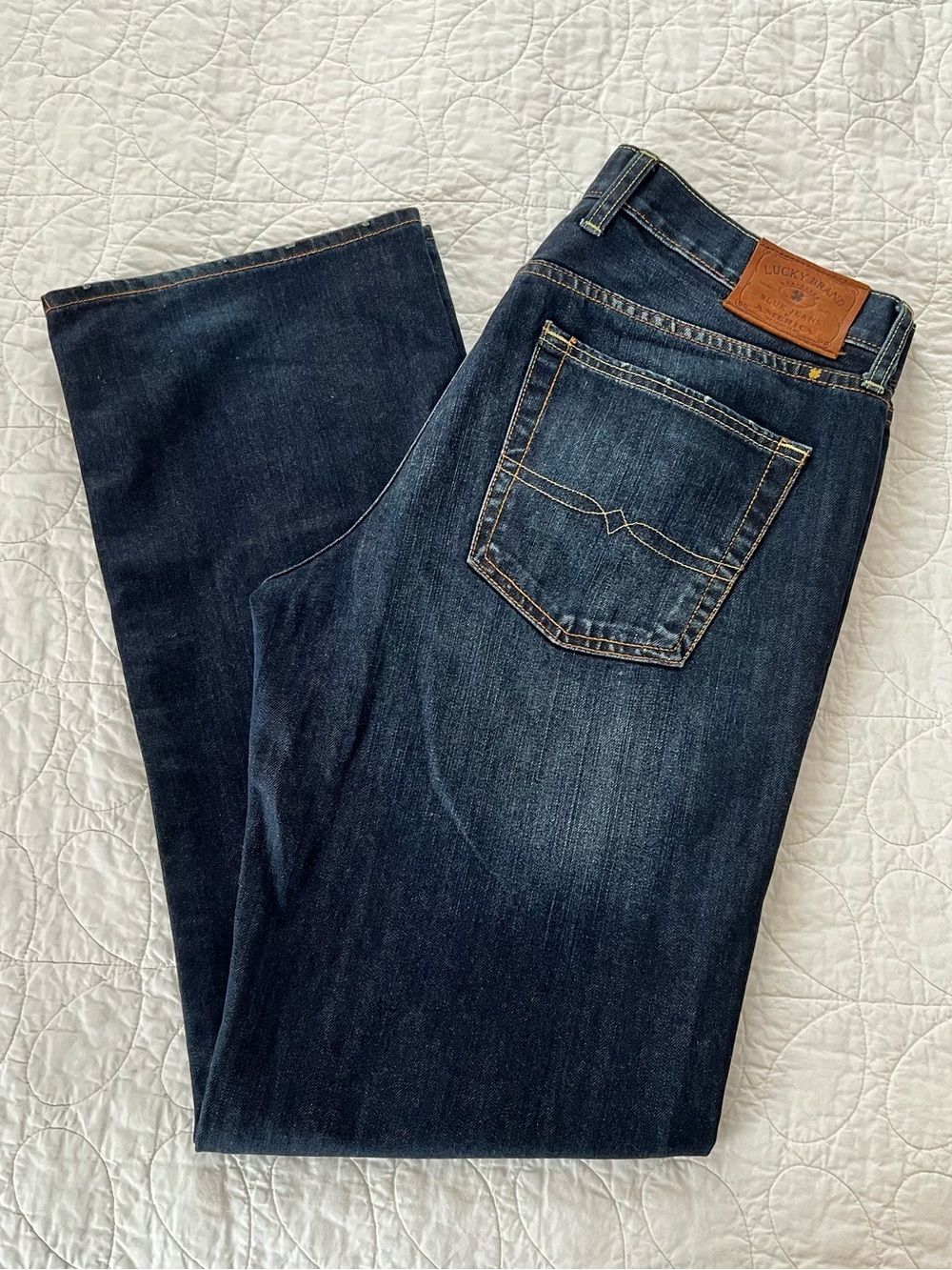 Lucky Brand Men’s Indigo 361 Vintage Straight 34x32 Jeans Classic GQ Prepster